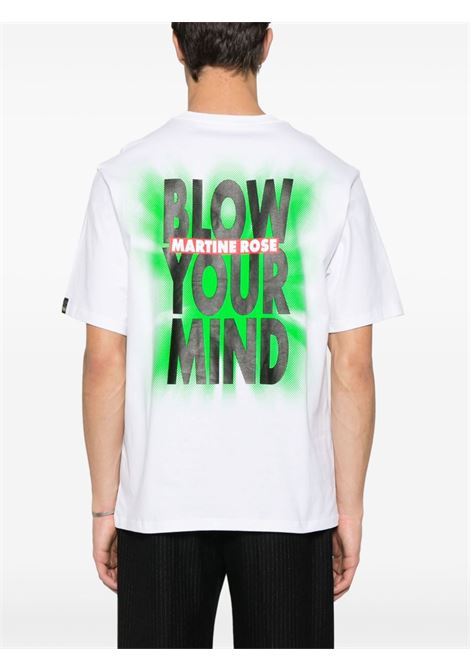 T-shirt con stampa in bianco - uomo MARTINE ROSE | MRSS24603BWHTBYM